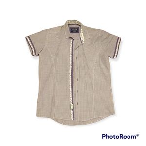 ETZO MEN'S CASUAL BUTTON DOWN SHIRT Size M Slim fit